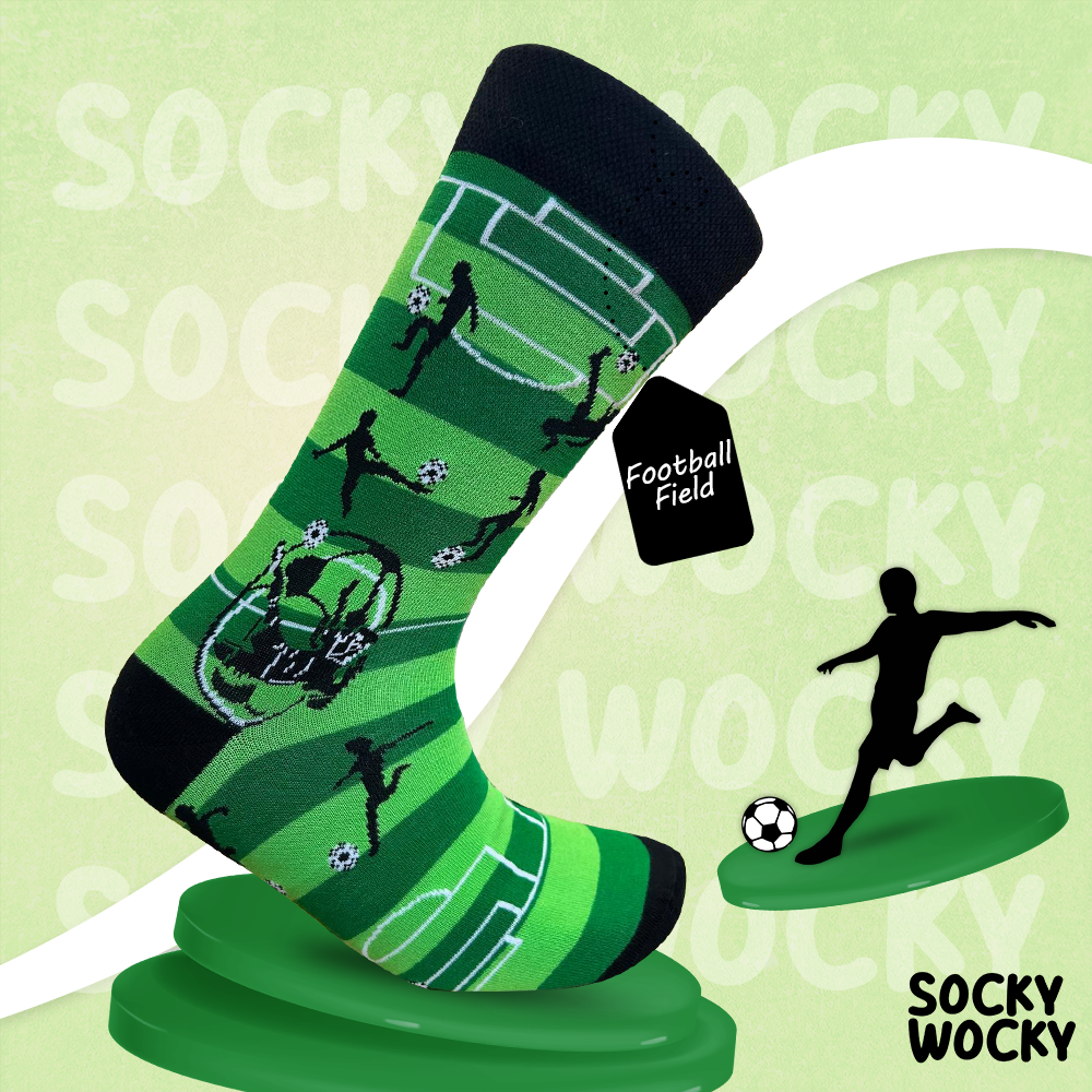 Football Field Socks Sports Pitch Pattern